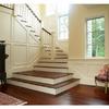 architect Milton MA, custom home, shingle style,front entry, staircase, stair tower